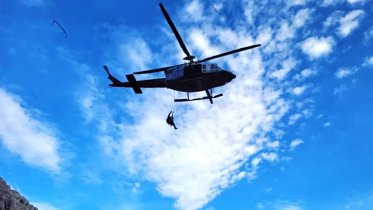 El helicóptero de emergencias del 112 tuvo que intervenir.