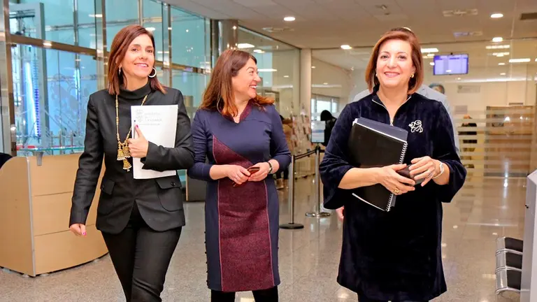 La consejera de Presidencia, Interior, Justicia y Acción Exterior, Paula Fernández Viaña, presenta, en rueda de prensa, la memoria de actividad de la Oficina del Gobierno de Cantabria en Bruselas.
