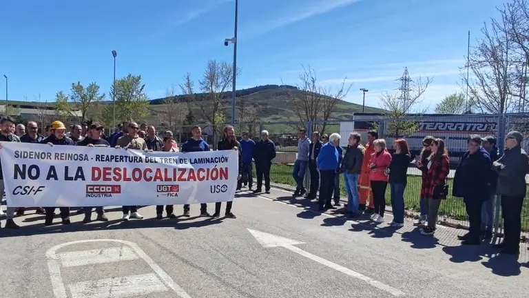 Concentración de los trabajadores de Sidenor.