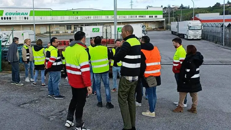 Huelga de los trabajadores de Covirán.