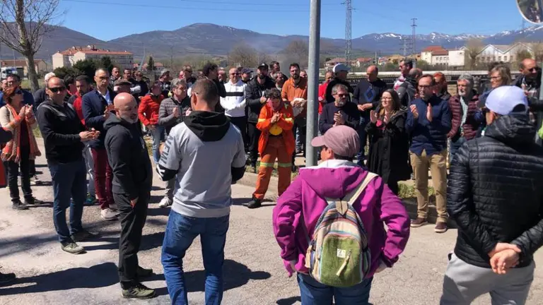 Concentración de los trabajadores de Sidenor.