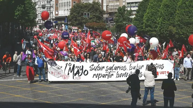 Manifestaci&oacute;n  del 1 Mayo en Santander.