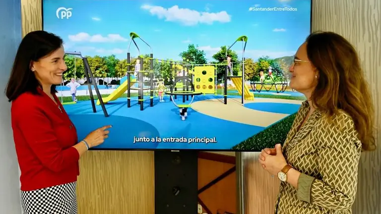 Infografía de los parques en Santander.