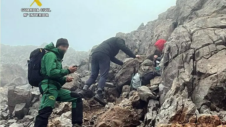 Rescate de los senderistas.