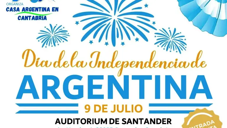 Celebración del Día dela Independencia de Argentina.