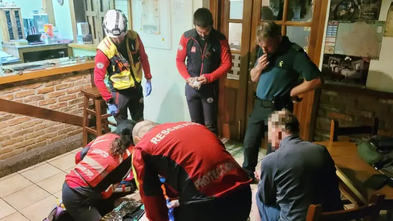 Rescate de la senderista.