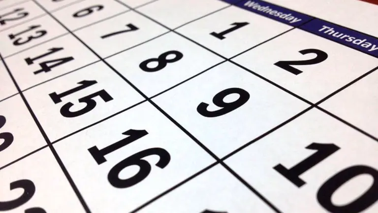 Calendario de fiestas para el año 2024.