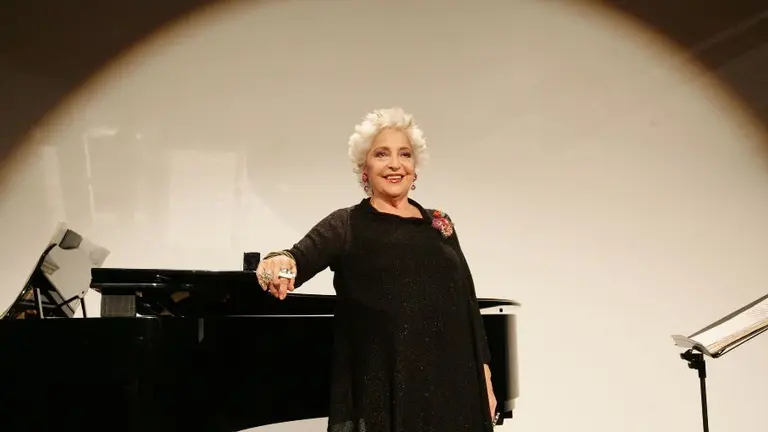 Concierto de Navidad de la mezzosoprano madrile&ntilde;a Teresa Berganza en el auditorio del Museo del Prado del edificio de Los Jeronimos.