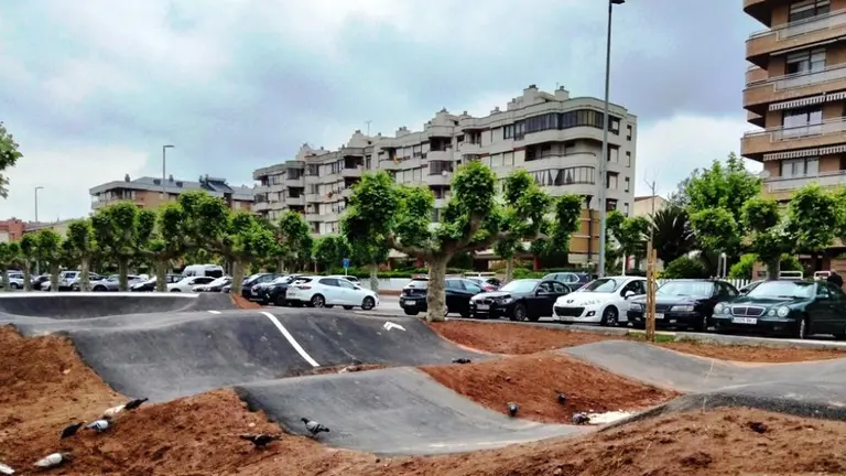 Pista de pump track en el Pasaje. R.A.