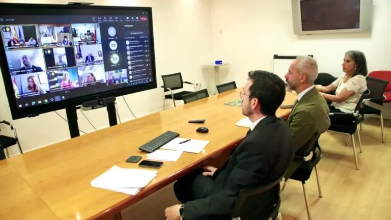 Reuni&oacute;n telem&aacute;tica con el Ministerio de Educaci&oacute;n.