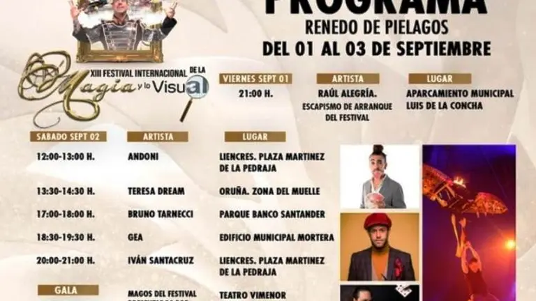 Programaci&oacute;n del Festival en Pi&eacute;lagos.