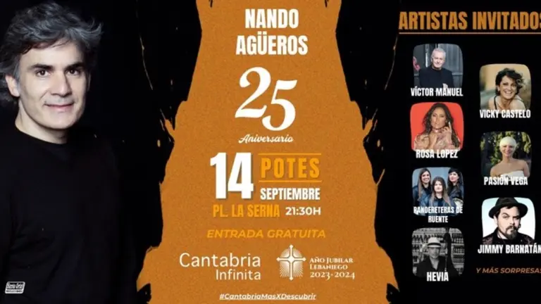 Cartel del concierto de Potes.