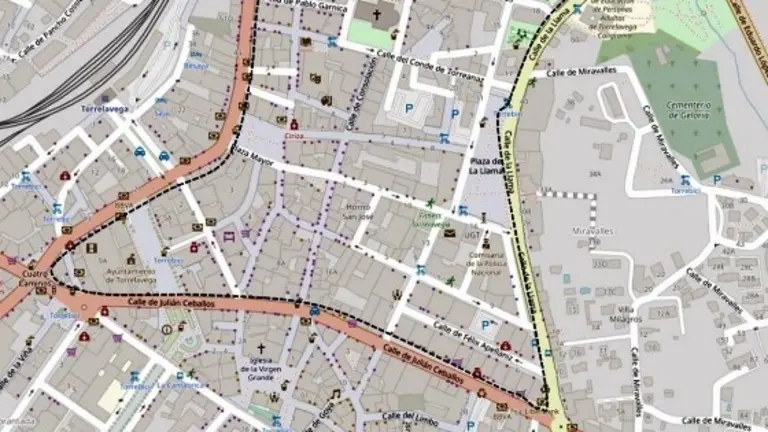 Zona de delimitada en Torrelavega.