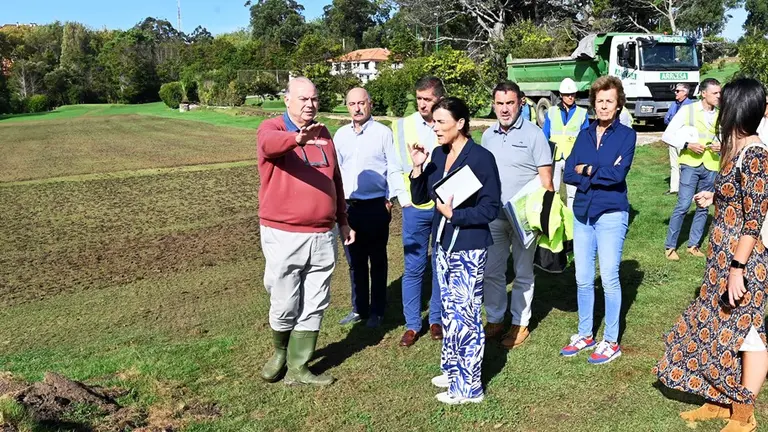 Visita a las obras de mejora en el campo de golf.