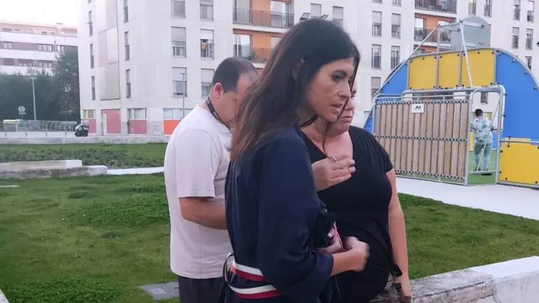 La concejala de Vox. Laura Velasco, en Nueva Montaña.