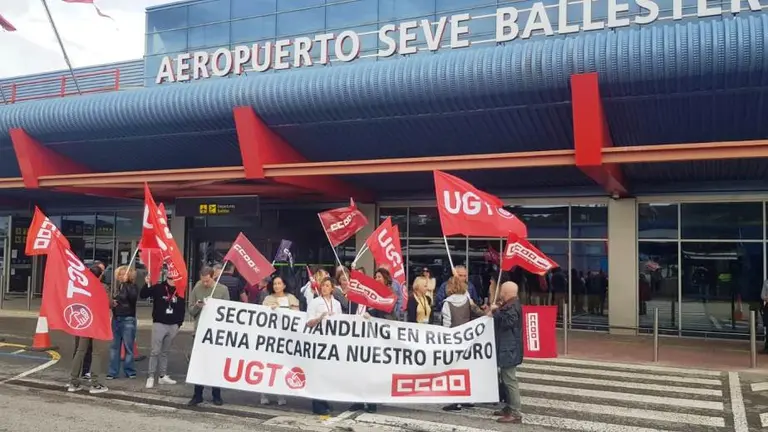 Concentraci&oacute;n Iberia handling en el Seve Ballesteros.