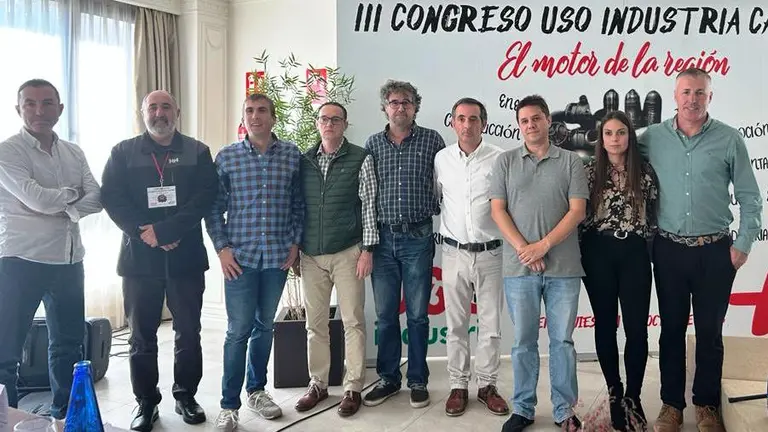 Representantes del sindicato USO.