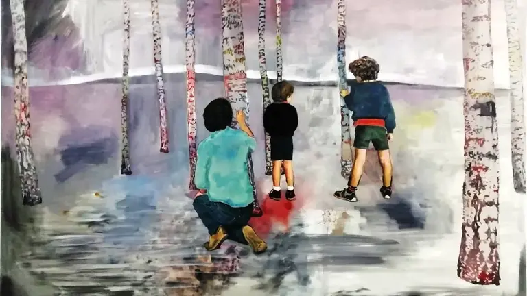 Andrew Hollis y sus 'Ni&ntilde;os &aacute;rboles'.