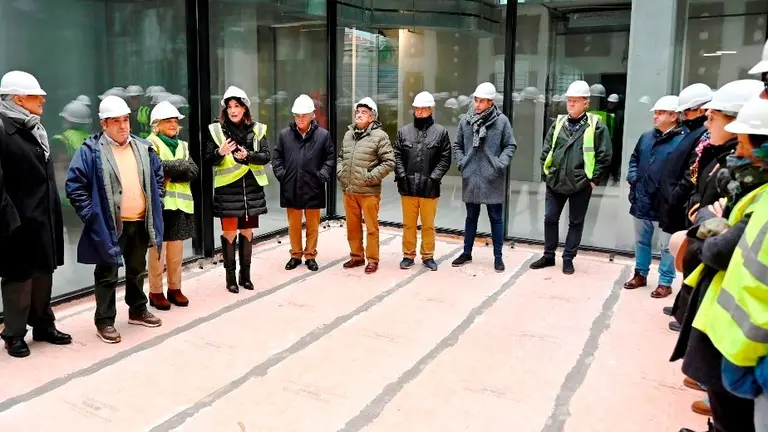 Visita a las obras del Centro de Iniciativas Empresariales en Santander.