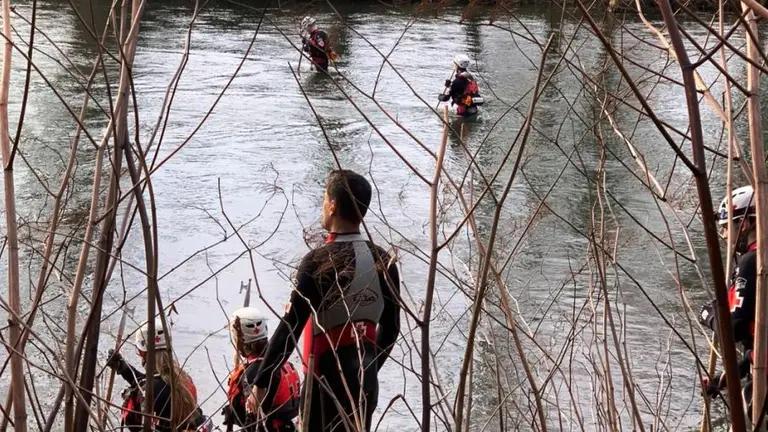 Operativo de búsqueda del desaparecido.