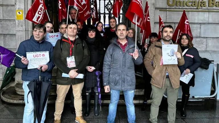 Par&oacute;n de los trabajadores financieros en Santander.