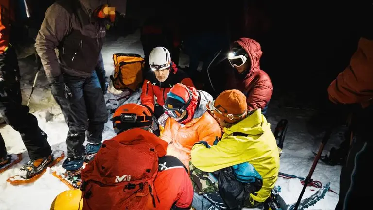 Un momento del rescate.