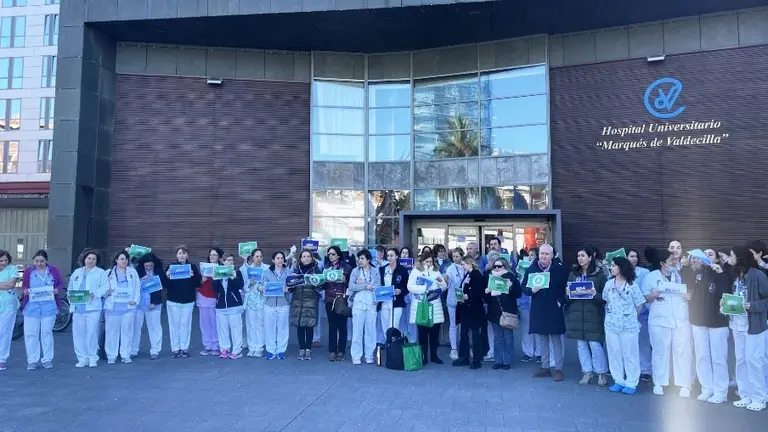 Concentración de las enfermeras de Cantabria