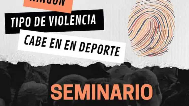Cartel del Seminario sobre Deporte y racismo.