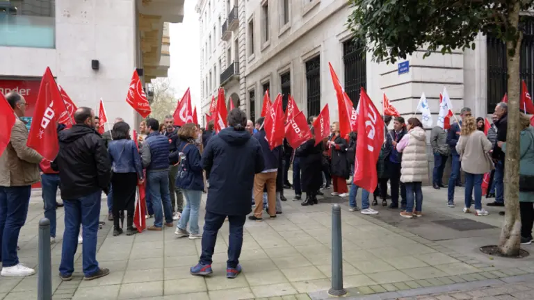 Concentraci&oacute;n de los trabajadores de la banca.