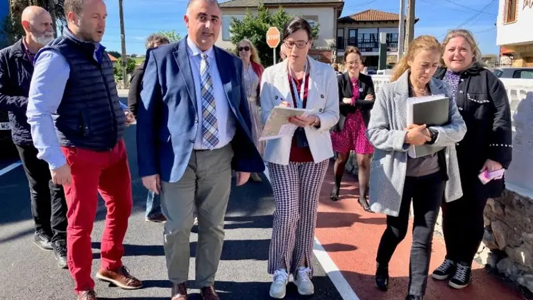 Visita a las obras en Corbanera, en Santander.