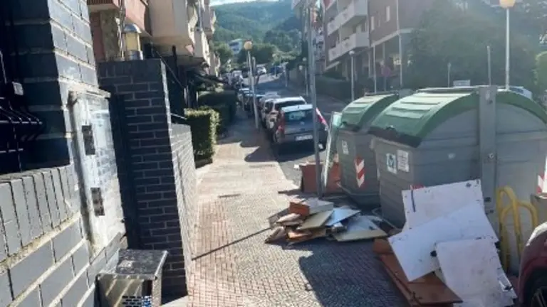 Residuos en la calle.