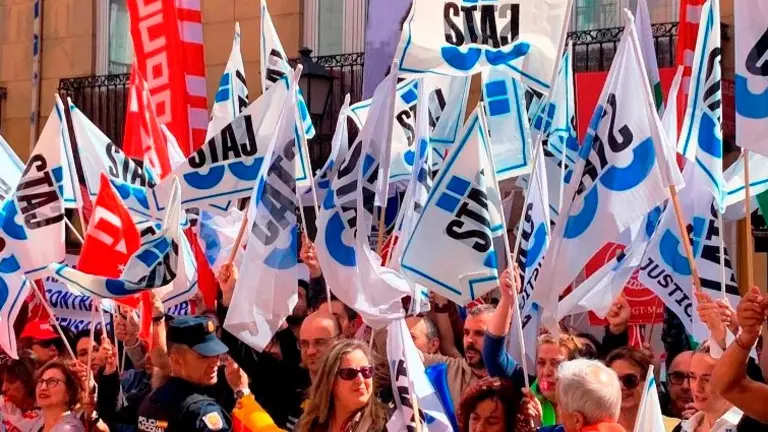 Concentraci&oacute;n sindical.