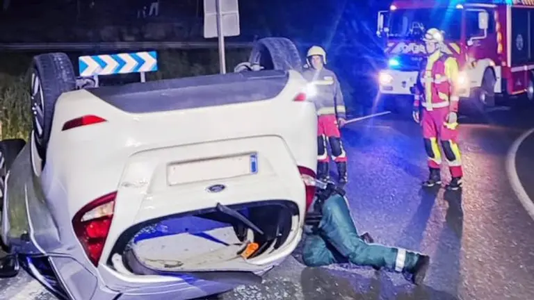 Momento del accidente.