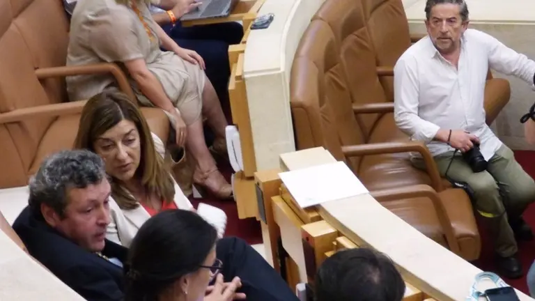 Diputados del PP en el Parlamento. R.A.