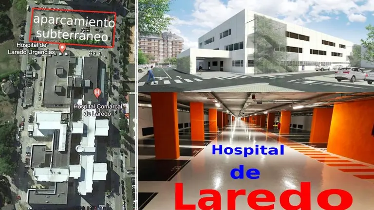 Aparcamiento subterráneo junto al Hospital de Laredo.