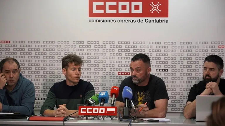 Rueda de prensa de los representantes sindicales.