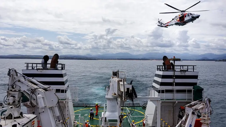 Un momento del simulacro.