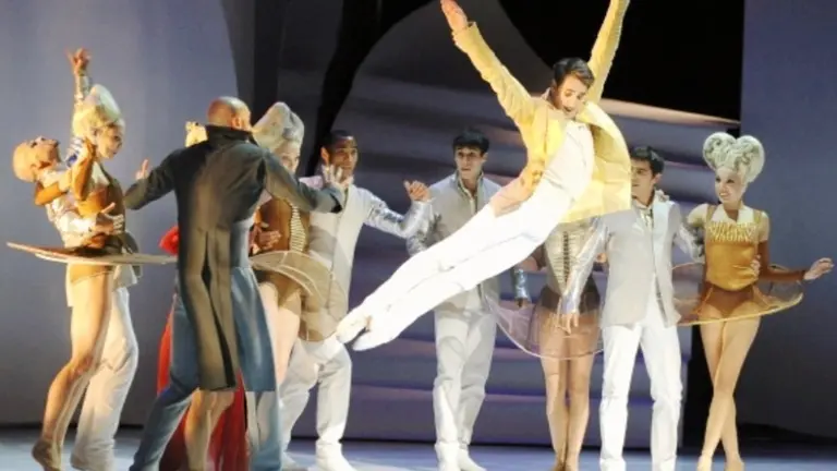 Anja Behrend as the Prince in Les Ballets de Monte-Carlo's Cinderella.