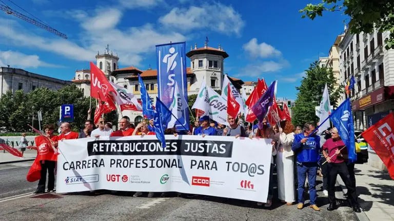 Movilizaci&oacute;n de los trabajadores en Santander.
