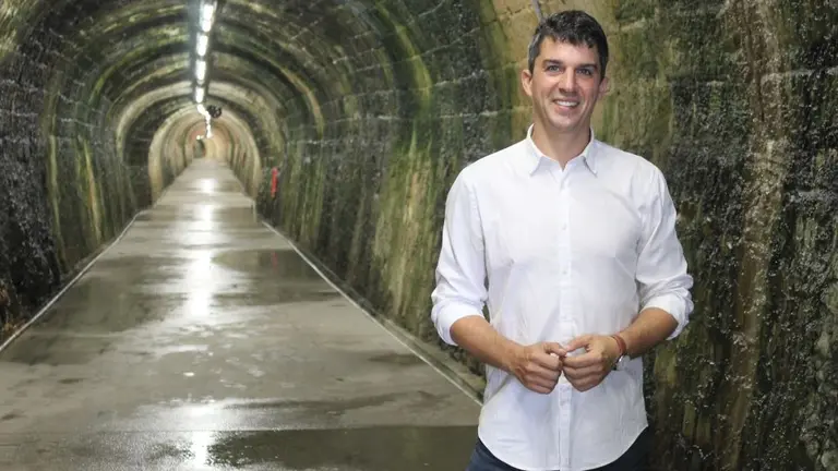 Daniel Fernández en el túnel de Pombo.