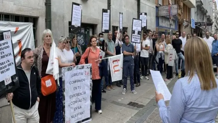 Concentraci&oacute;n de los trabajadores en Santander.