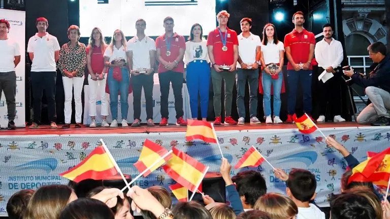 Recepci&oacute;n de los deportistas ol&iacute;mpicos en Santander.