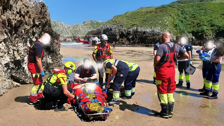 Un momento en la playa de Berellín.
