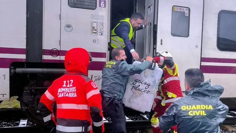 Tren de Alvia averiado.