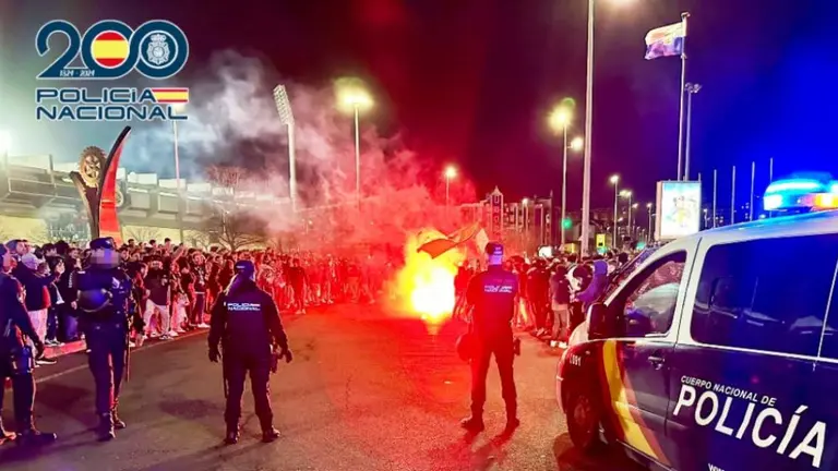 Aficionados en el partido.
