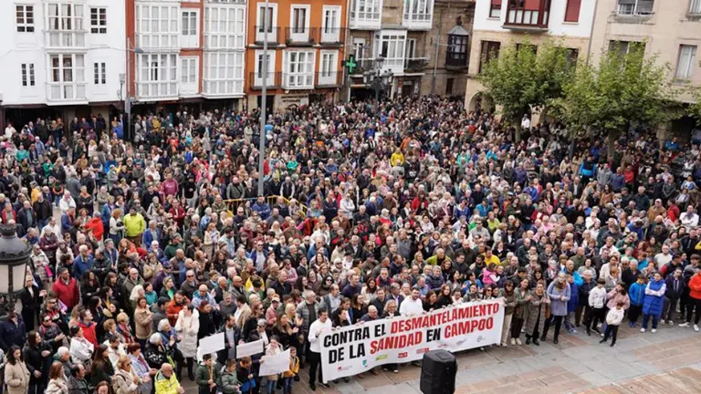 Manifestación hoy en Reinosa.