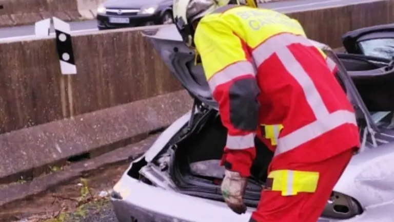 El accidente tuvo lugar a la altura de Molledo.