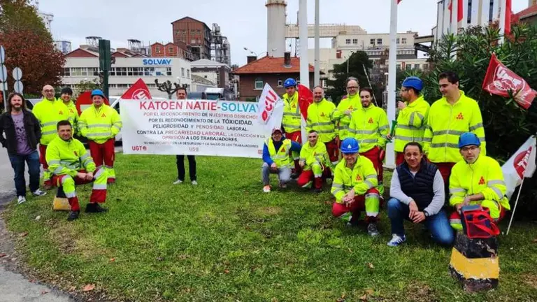 Paro del turno de ma&ntilde;ana en Solvay.