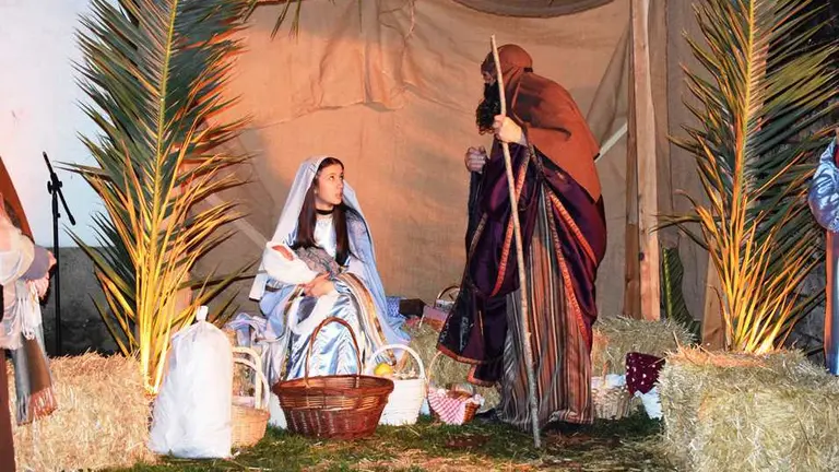 Bel&eacute;n viviente en Quijano.