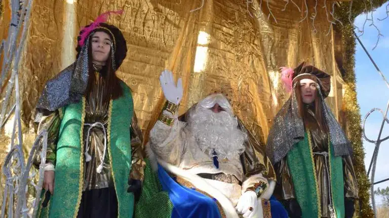 Carroza en la Cabalgata de Pi&eacute;lagos.